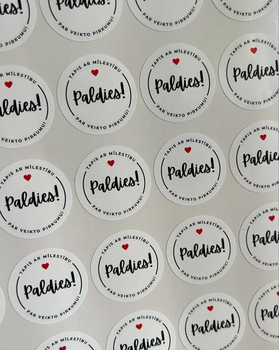 Uzlīmes 3cm "Paldies!"